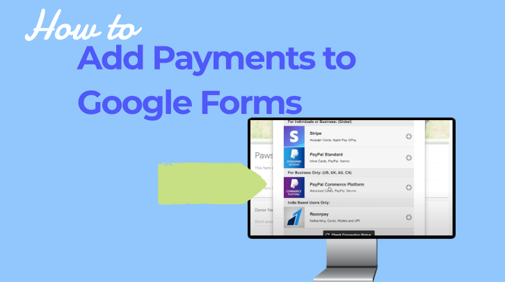 how to add payment to google forms